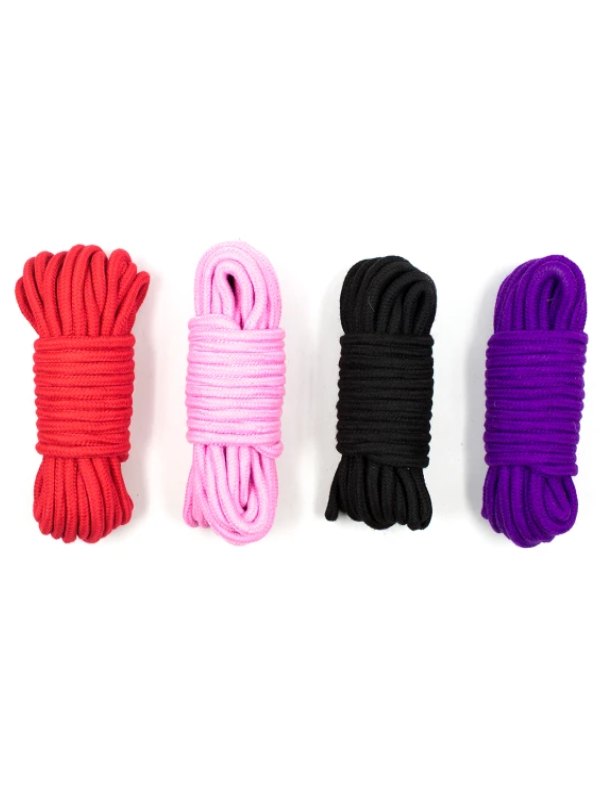 Poison Rose Cotton Bondage Rope 10m Black - Passionzone Adult Store