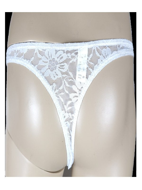 Poison Rose Men's Lace G String White - Passionzone Adult Store