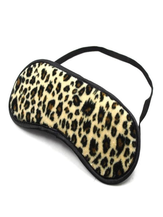 Poison Rose Satin Blindfold Brown Leopard - Passionzone Adult Store