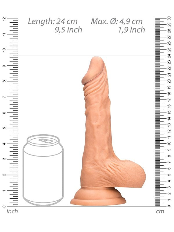 Real Rock Skins 9" Dildo With Balls Flesh - Passionzone Adult Store