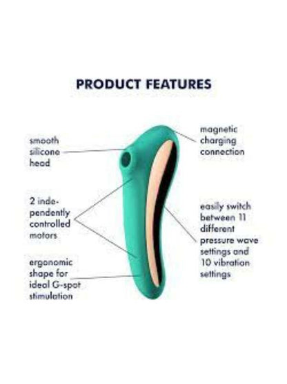 Satisfyer Dual Kiss Teal - Passionzone Adult Store