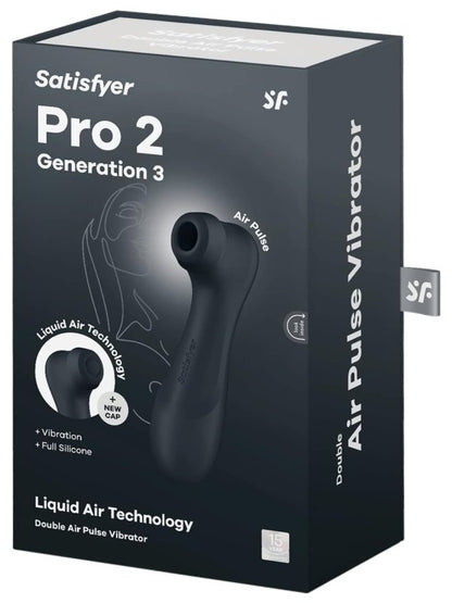 Satisfyer Pro 2 Gen 3 Air Pulse Vibrator Black - Passionzone Adult Store