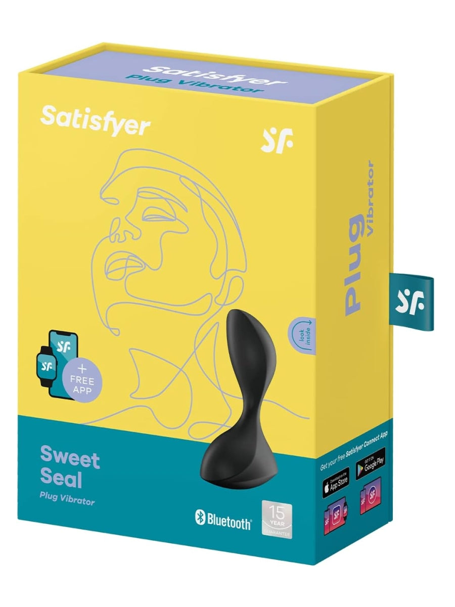 Satisfyer Sweet Seal Connect App Plug Black - Passionzone Adult Store