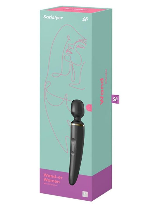 Satisfyer Wand-er Women Wand Vibrator Black - Passionzone Adult Store