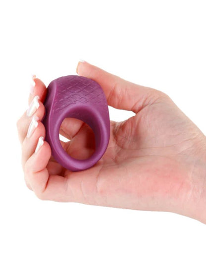 Seduction Levi Vibrating Cock Ring Metallic Burgundy - Passionzone Adult Store