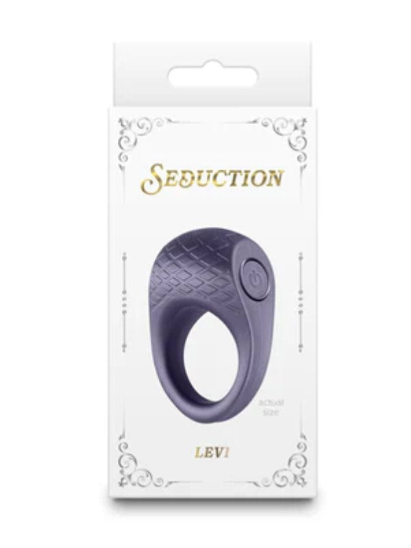 Seduction Levi Vibrating Cock Ring Metallic Grey - Passionzone Adult Store