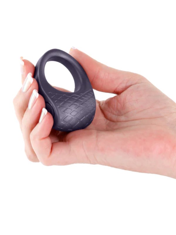 Seduction Levi Vibrating Cock Ring Metallic Grey - Passionzone Adult Store