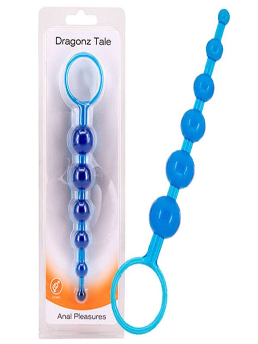 Seven Creations Dragonz Tale Small Anal Beads Blue - Passionzone Adult Store