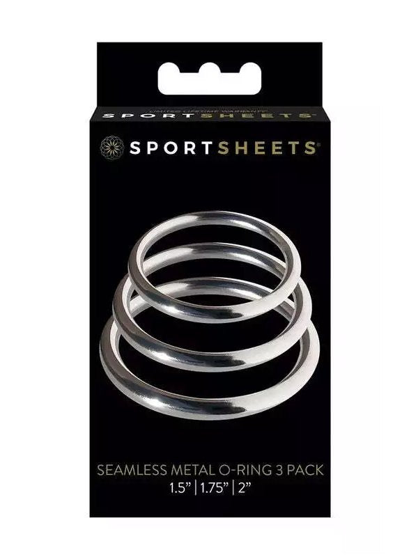 Sportsheets Seamless Metal O-Ring 3 Pack - Passionzone Adult Store