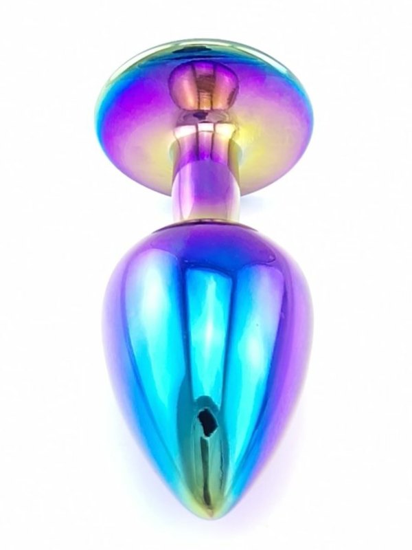 Steel Anal Plug Iridescent Medium - Passionzone Adult Store