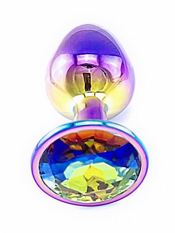 Steel Anal Plug Iridescent Small - Passionzone Adult Store