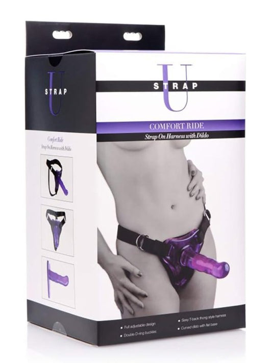 Strap U Comfort Ride Harness & Dildo Kit - Passionzone Adult Store