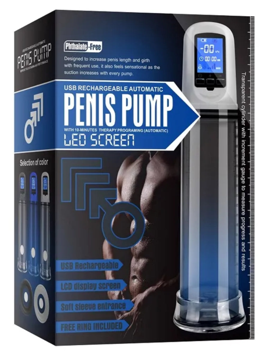 X-Men Automatic Penis Pump with LED Screen - Passionzone Adult Store