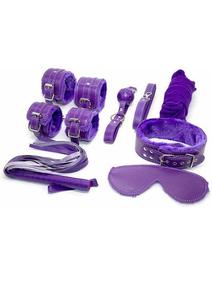 Plush 7 Piece Bondage Kit Purple - Passionzone Adult Store